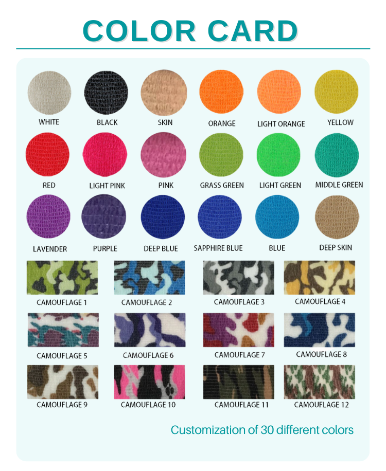 Anthrive Bulk Wholesale Custom Logo Printing Medical Supply Non Woven Easy Tear Self Adhesive Vet Wrap Cohesive Elastic Bandage factory