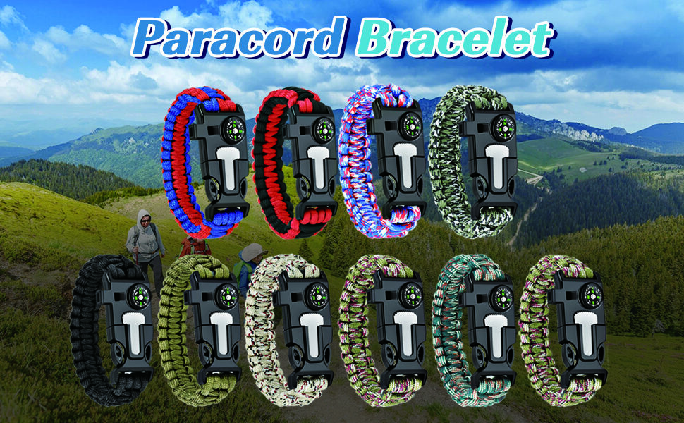 Anthrive Adjustable Paracord Survival Bracelet With Fire Starter Loud Whistle Perfect for Hiking Camping Fishing and Hunting supplier