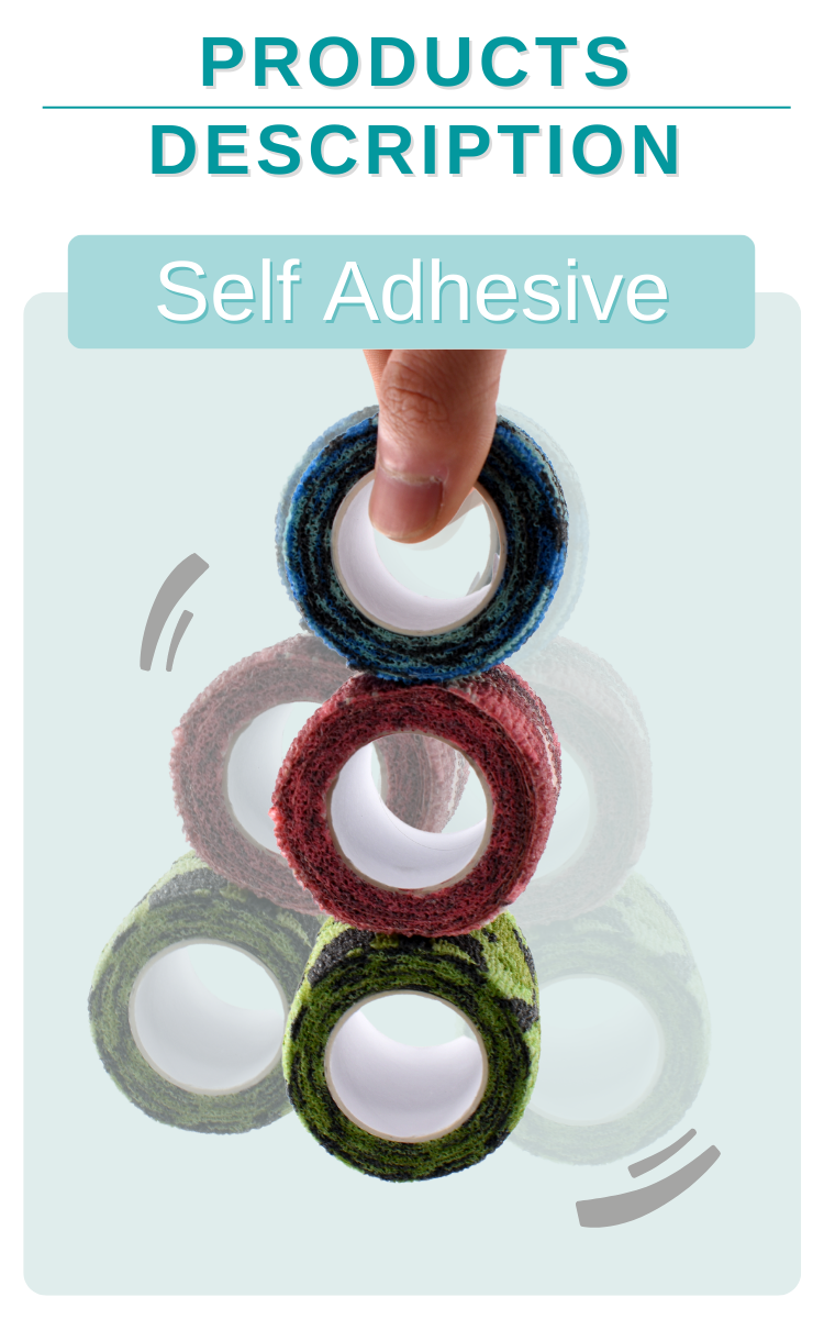 Anthrive Bulk Wholesale Custom Logo Printing Medical Supply Non Woven Easy Tear Self Adhesive Vet Wrap Cohesive Elastic Bandage manufacture