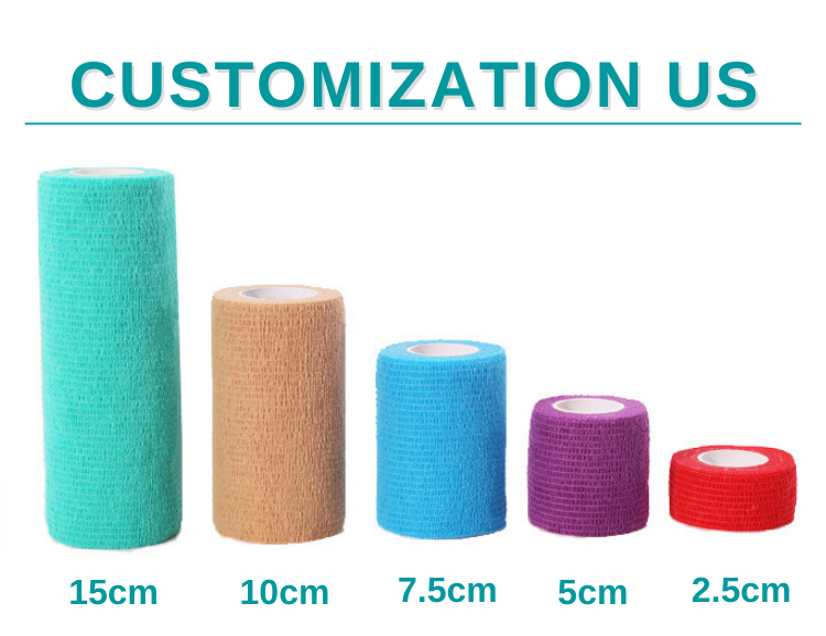 Anthrive Bulk Wholesale Custom Logo Printing Medical Supply Non Woven Easy Tear Self Adhesive Vet Wrap Cohesive Elastic Bandage factory