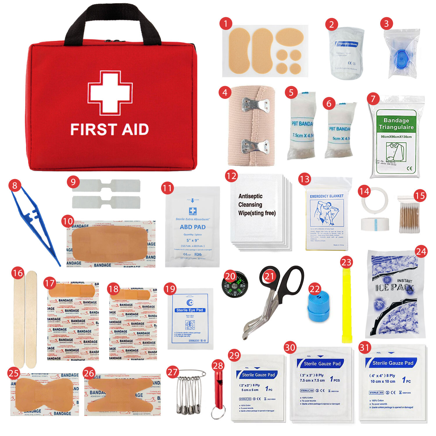 Anthrive OEM 220 Pieces Medical Supplies Portable Waterproof Survival Emergency Kids School Outdoor Home First Aid Kit supplier