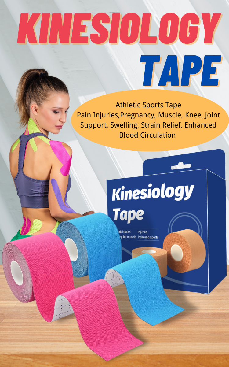 Anthrive Multicolor 5cmx5m Perforated Sports Safety KT Tape Waterproof Punched Kinesiology Tape With Holes factory