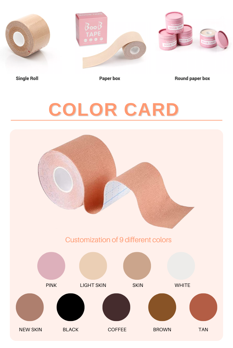 Anthrive 2 Inch Waterproof Push Up Breast Lifting Nipple Boob Tape Breast Lift Tape With Silicone Nipple Cover Set Boob Tape factory