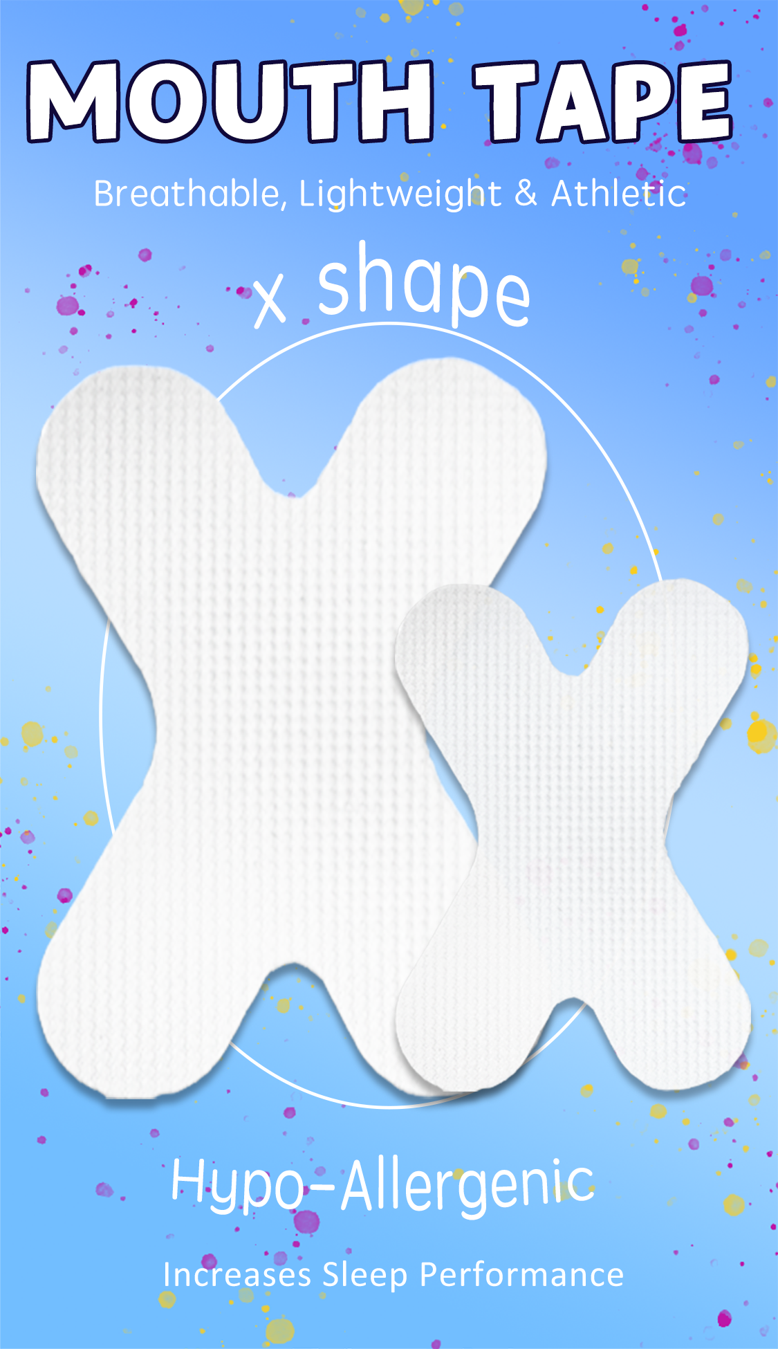 Anthrive 50pcs Anti Snoring Sleep Strips Improved Nighttime Sleeping Advanced Gentle PE X Shape Mouth Tape For Sleeping manufacture