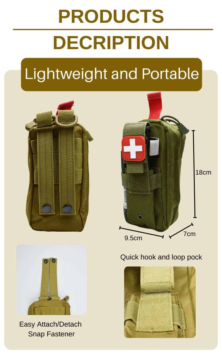Anthrive Simple Medical Waterproof Molle Survival Tactical Bag Emergency First Aid Kit Combat Trauma Ifak Pouch details