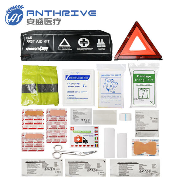 Lahat ng mga bagay na kailangan mo sa isang auto first aid kit