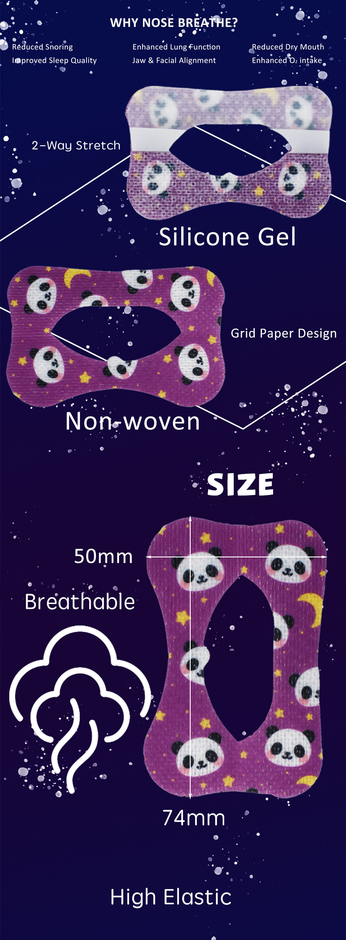 Anthrive 2023 New Design Anti Snoring Lip Shape Better Sleeping Kids Children Sleep Strips Mouth Tape For Sleeping supplier
