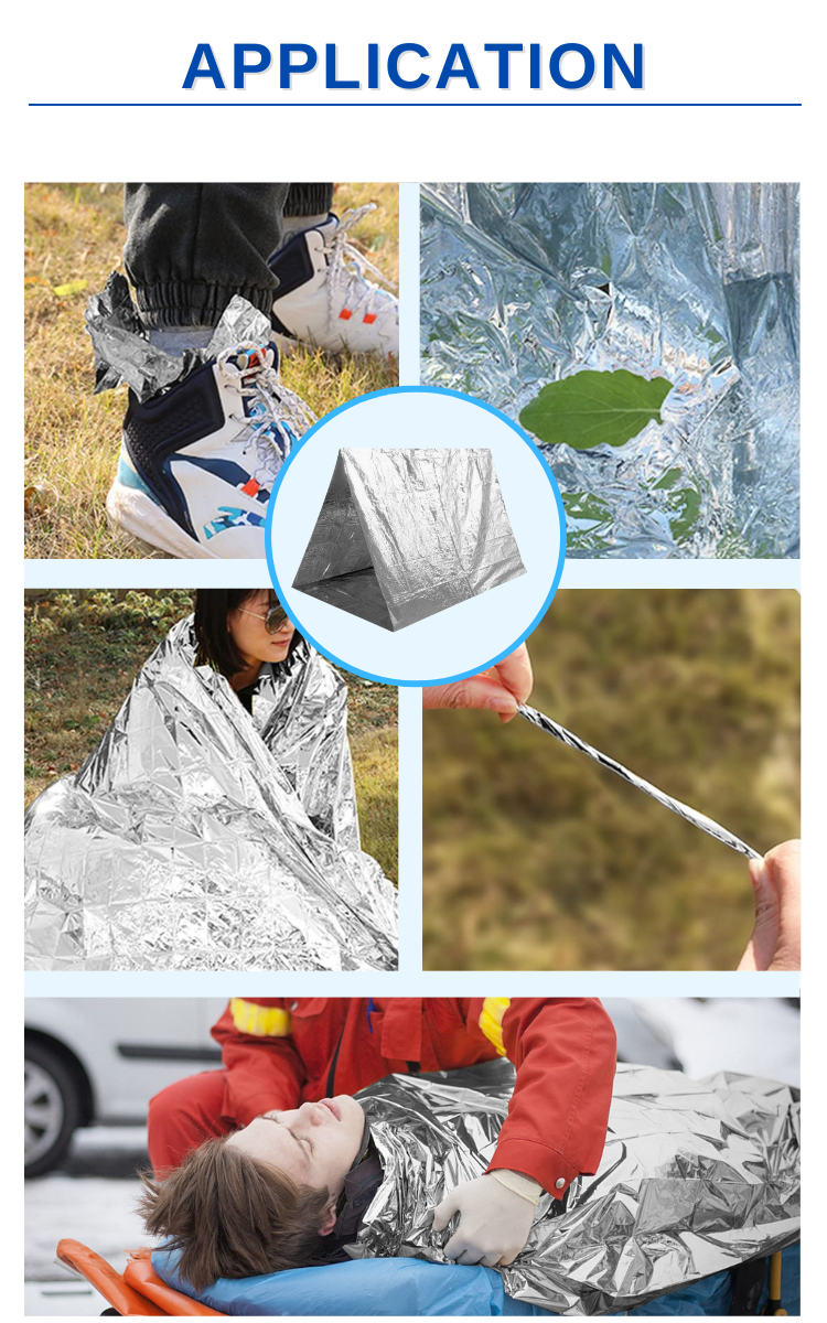 Anthrive 130x210cm Mylar Space Survival Gear First Aid Thermal Emergency Blanket For Outdoors Hiking Survival factory