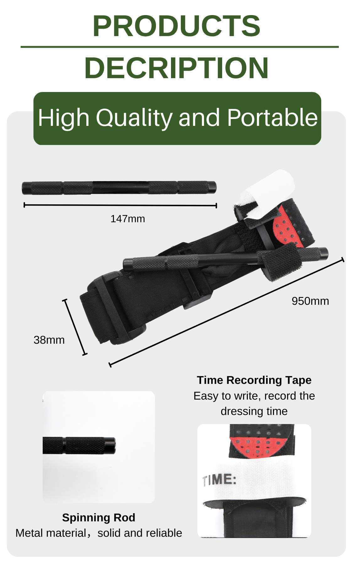 Anthrive Factory Medical High Quality First Aid Emergency Hemostatic Cat Combat Tactical Tourniquet With Metal Rod Stick supplier
