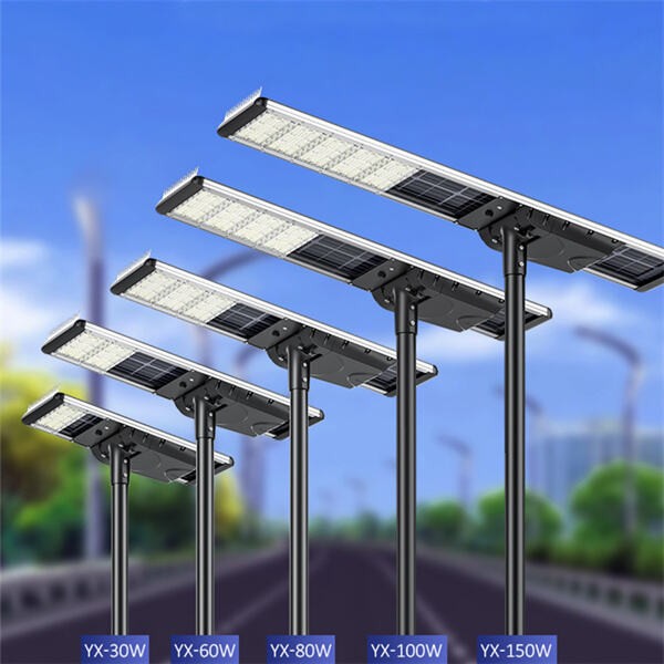 Utilização de lâmpadas solares LED de rua