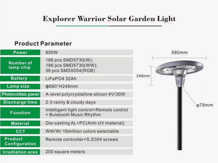 Wasserdichte UFO-RGB-LED-Solargartenlichtfabrik für den Außenbereich