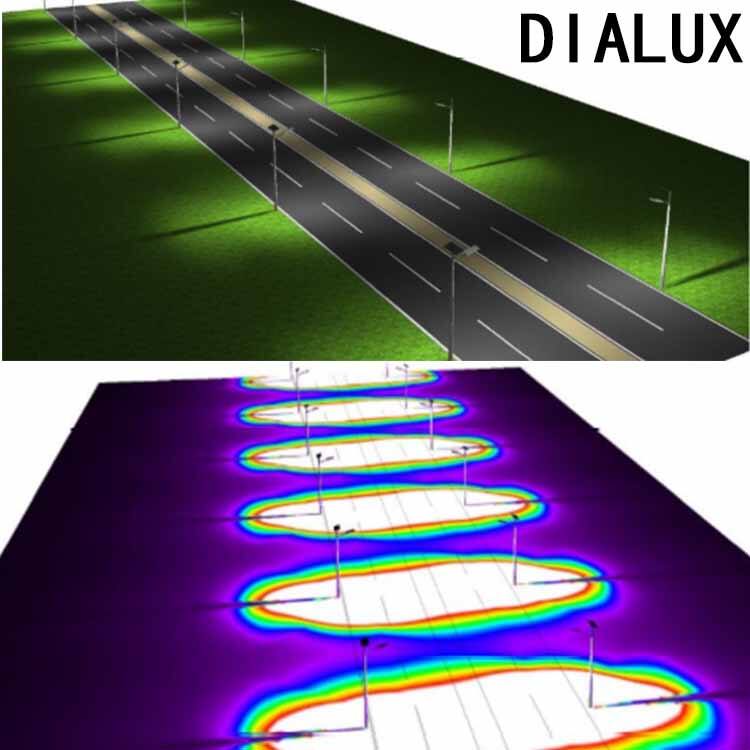 Détails du réverbère solaire à bras simple et double haute luminosité 9M 80W