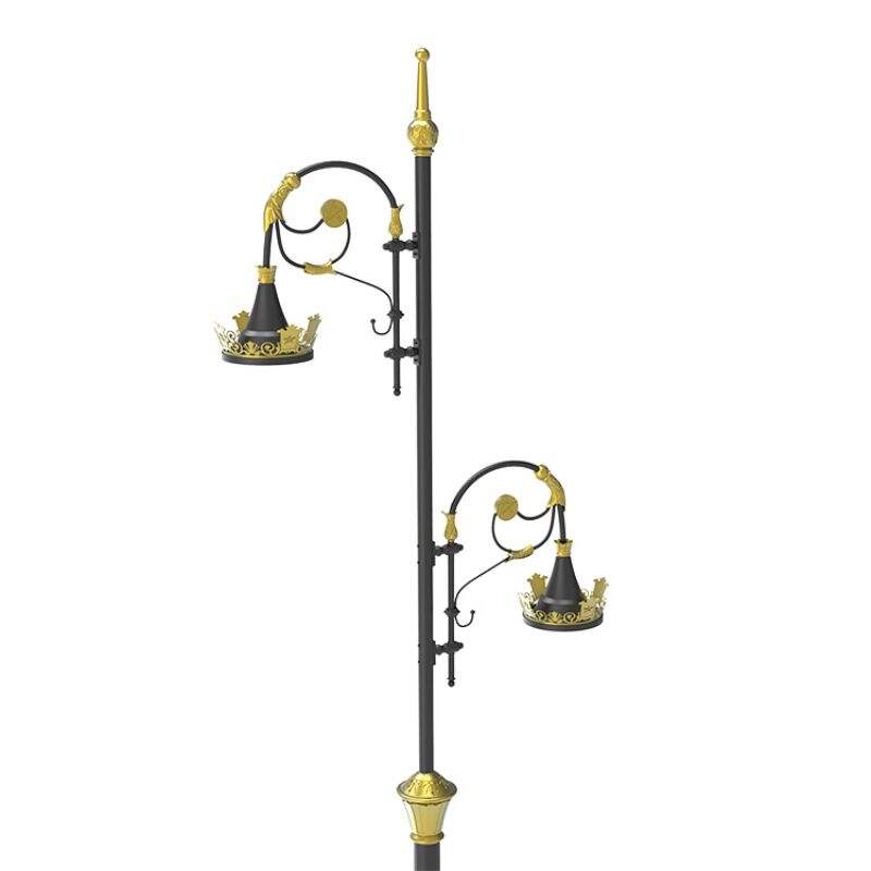 Decorative pole 5m-12m cast aluminium European retro street light lamp pole