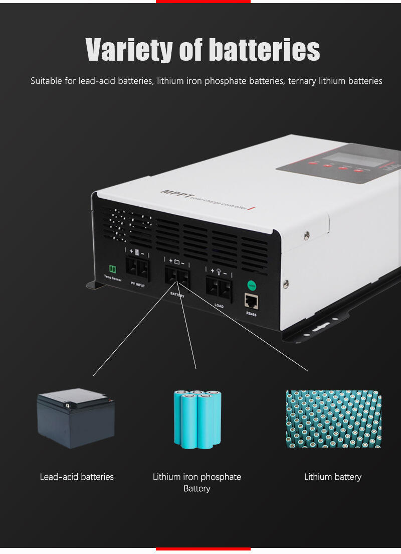 Fabricação de controlador de carga solar MPPT de alta potência 30A 40A 50A 60A 80A 100A