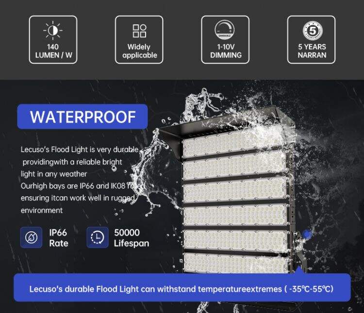 Fabrication de lumière de terrain de sport de Football en plein air 2000w, réflecteur à mât élevé, fournisseur de lumières d'inondation led