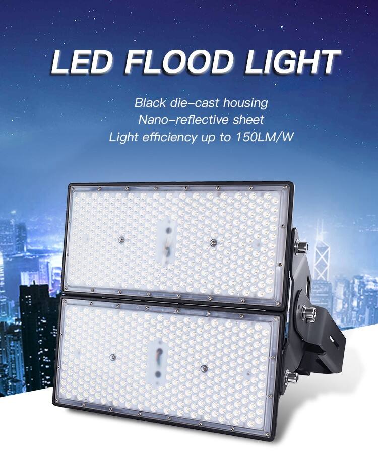 屋外新 100 ワット 200 ワット 250 ワット 500 ワット 800 ワット 1000 ワット ip66 屋外白色スタジアム LED 投光器サプライヤー