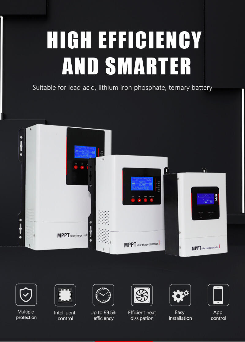 Lieferant von Hochleistungs-MPPT-Solarladereglern mit 30 A, 40 A, 50 A, 60 A, 80 A, 100 A