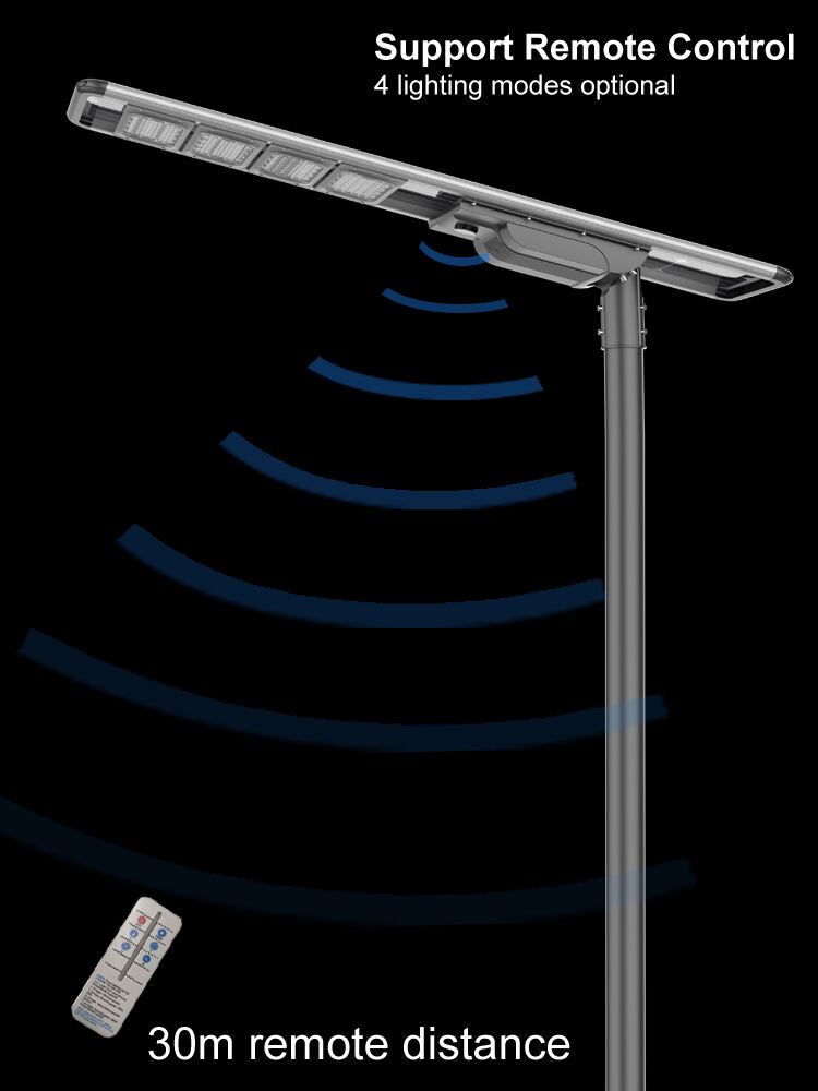Détails du lampadaire solaire LED série FX 40w 60w 80w 100w 120w ip66, efficacité de la lumière extérieure solaire