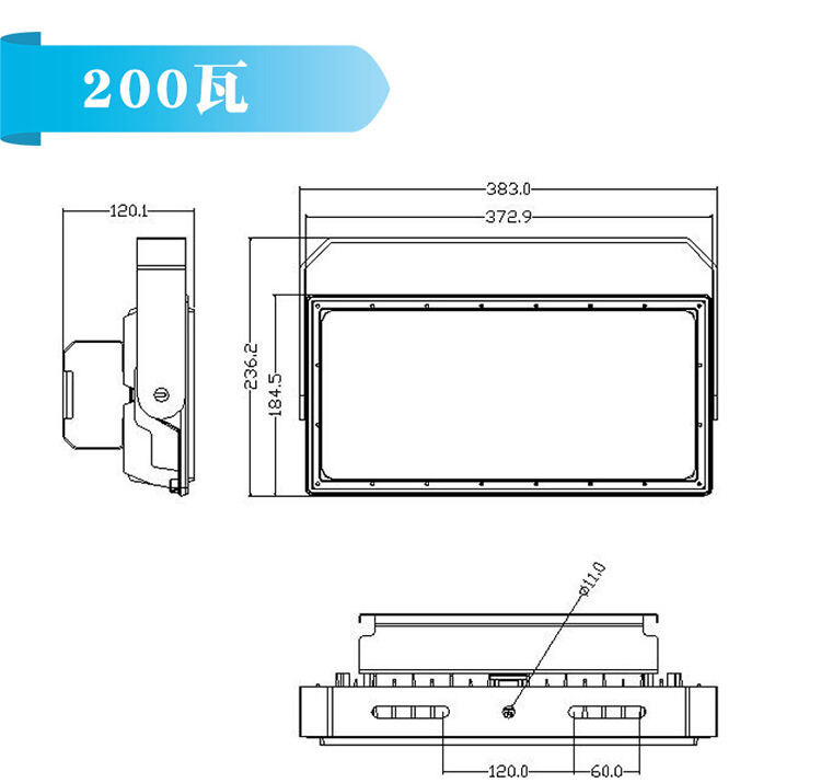 屋外新しい 100 ワット 200 ワット 250 ワット 500 ワット 800 ワット 1000 ワット ip66 屋外白いスタジアム LED 投光器工場