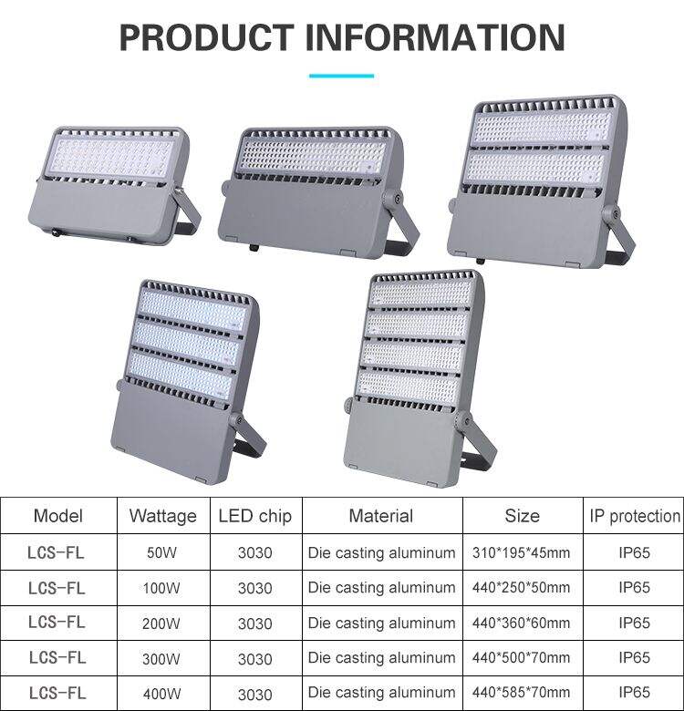 High power flood light 50W 100W 200W 300W 400W Stadium high mast led flood light details