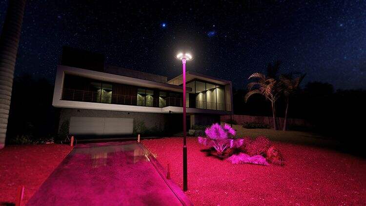 Outdoor waterproof UFO rgb led solar powered garden light factory