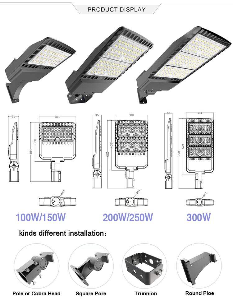 야외 고속도로 장식 유럽 220v 150w 250w 300w 400w smd led 가로등기구 가격 목록 세부 정보