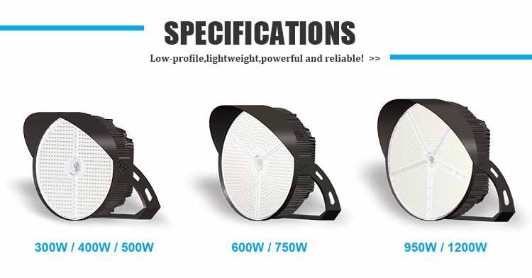 7 Jahre Garantie 300 W 600 W 800 W 1000 W 1200 W LED-Flutlicht-Spot-Lichtfabrik