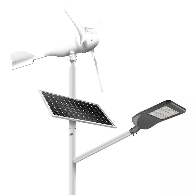 Réverbère hybride d'éolienne solaire 30W-120W avec poteau