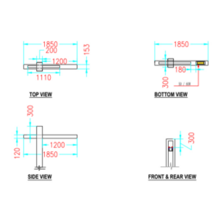 Modern 3m 4m 5m 6m 50w Aluminium led landscape pole light Garden light pole lamp post factory