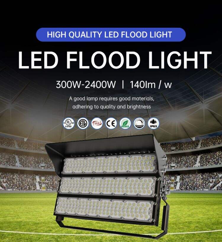 Fabrication de lumière de terrain de sport de Football en plein air 2000w, réflecteur à mât élevé, fournisseur de lumières d'inondation led