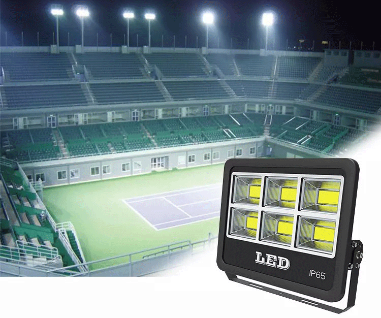 Détails de lampe de stade de lumière d'inondation menée par cob de 66 v 220 w 50 watts 100 w commerciale imperméable ip400 extérieure imperméable