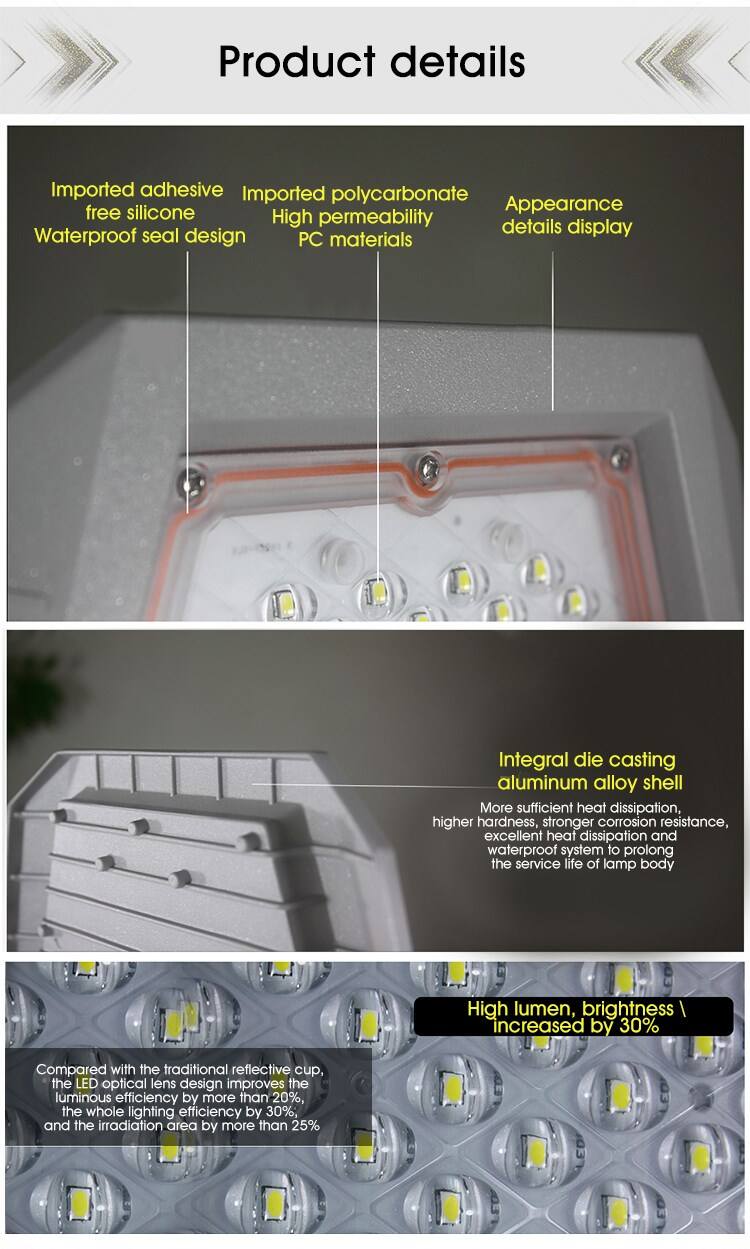 새로운 경제 성간 100w 200w 300w 400w 500w 600w 세미 분리형 태양광 가로등 공급업체