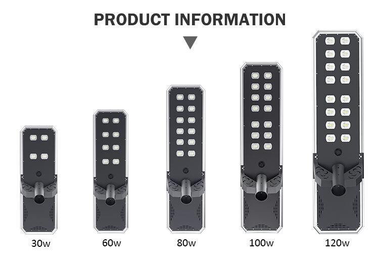 DY series High brightness 30w 60w 80w 100w 120w Integrated All in one led solar street light manufacture