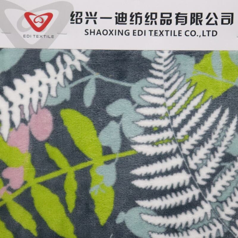 Tropical Plant Printing Flannel Fabric details