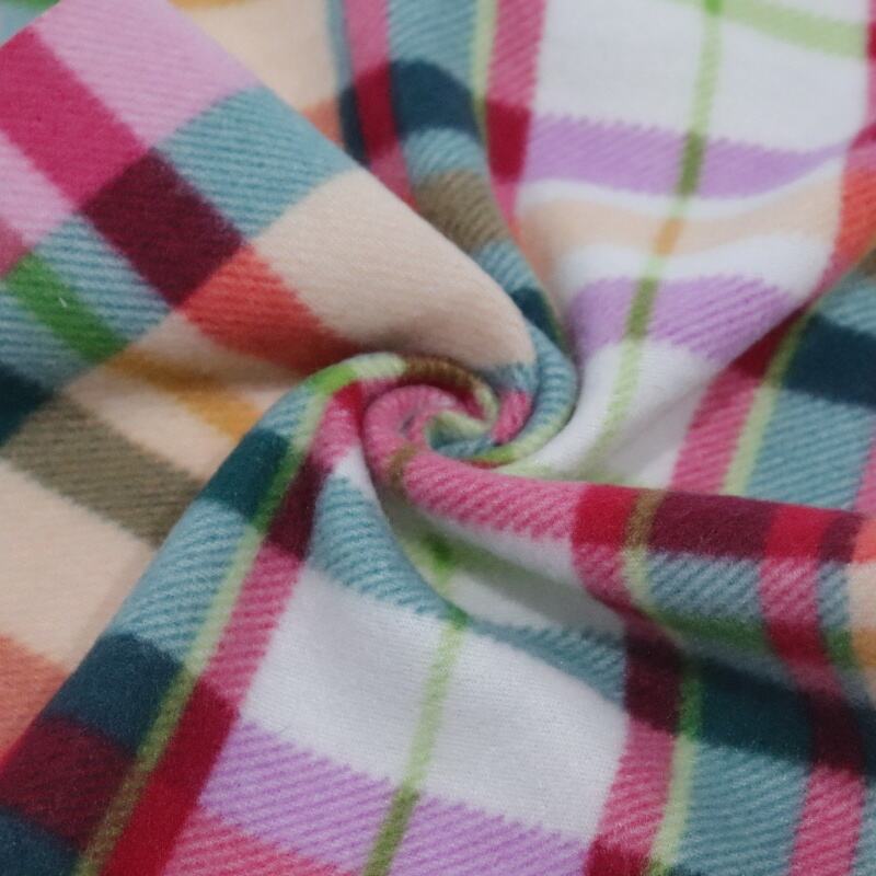 Colorful Stripes Printing Polar Fleece Fabric details