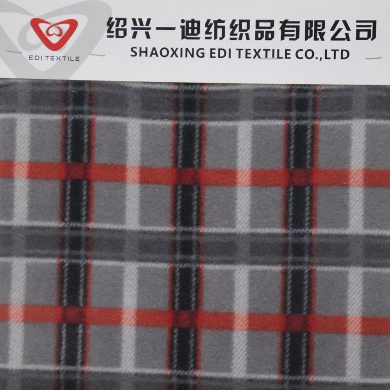 Black And Red Stripes Printing Polar Fleece Fabric details