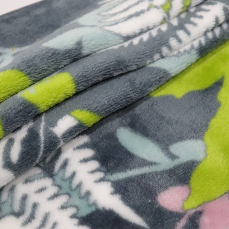 Tropical Plant Printing Flannel Fabric details