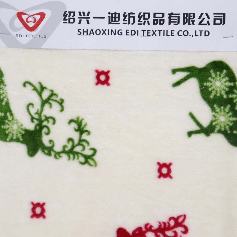 Elk Pattern Printing Flannel Fabric supplier