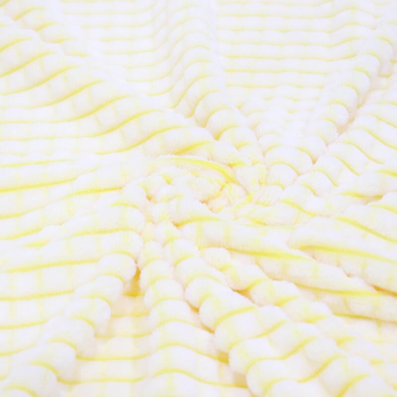 Yellow Pineapple Checks Jacquard Flannel Blanket factory