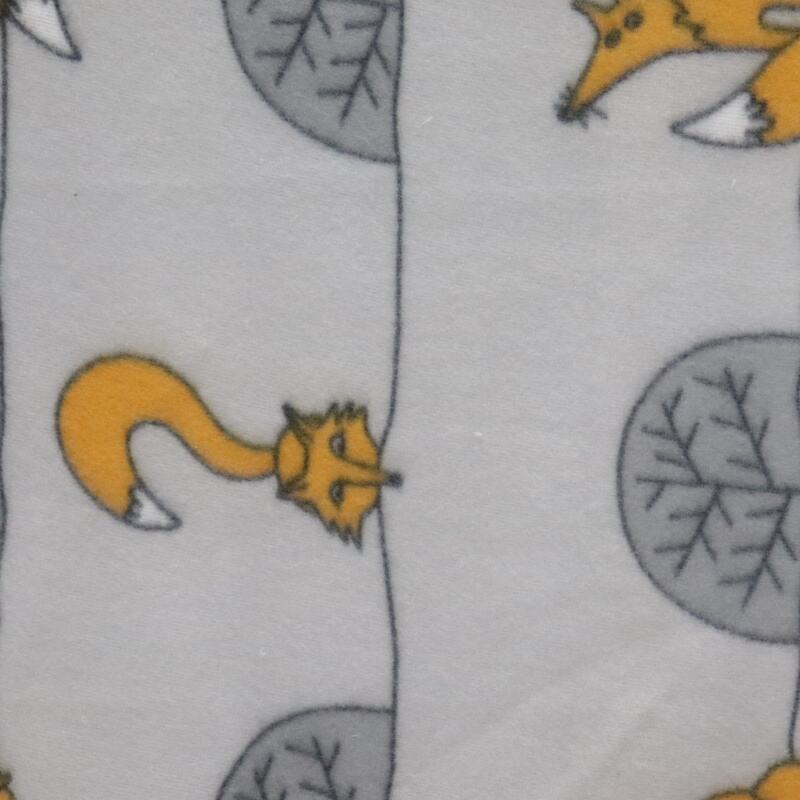 Funny Fox And Trees Printing Polar Fleece Fabric supplier