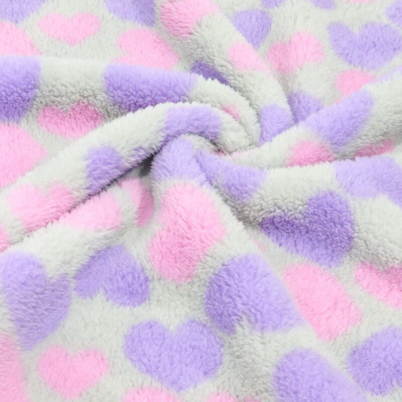 Love Hearts Sherpa Blanket manufacture