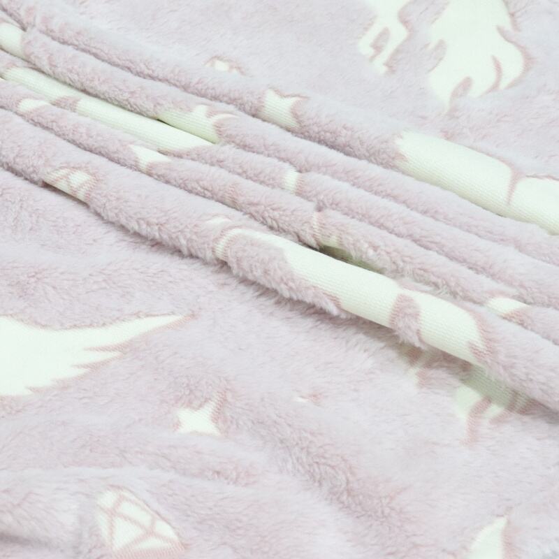 Magic Glow In The Dark Unicorn Pattern Flannel Blanket factory