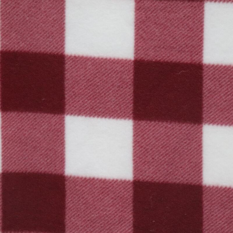 Red And White Stripes Printing Polar Fleece Fabric supplier