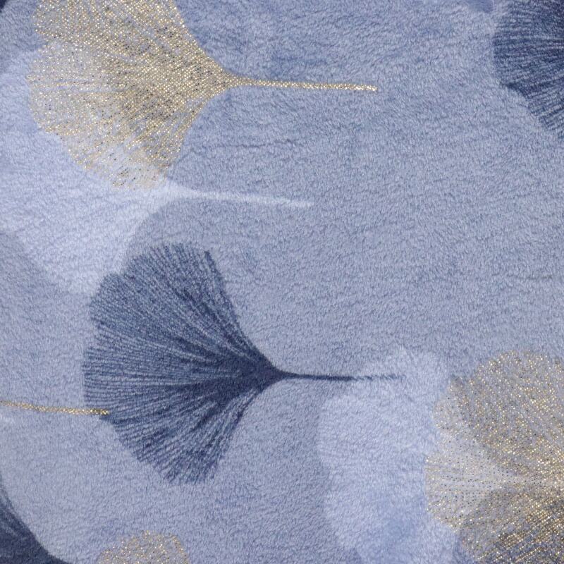 Leaves Metallic Flannel Fabric  factory