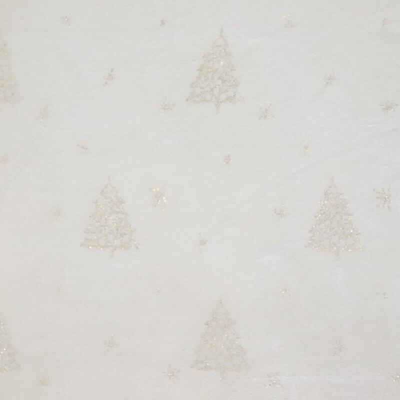 Christmas Tree Foiling Flannel Fabric supplier