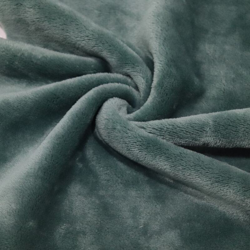 Green Dyeing Flannel Fleece Fabric manufacture