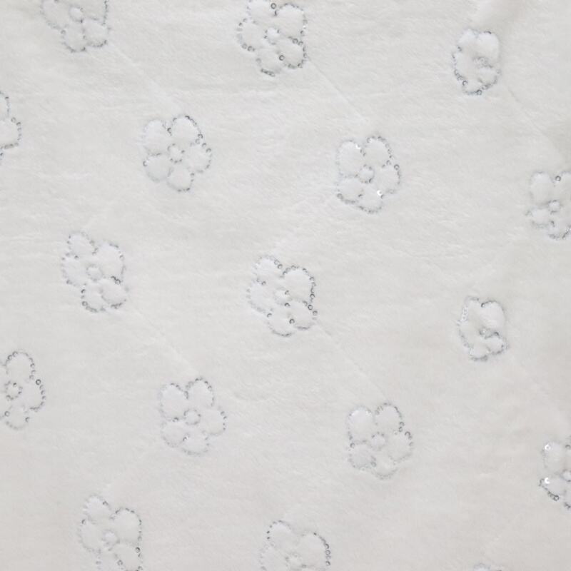 Lovely Flower embroidering Flannel Fabric supplier