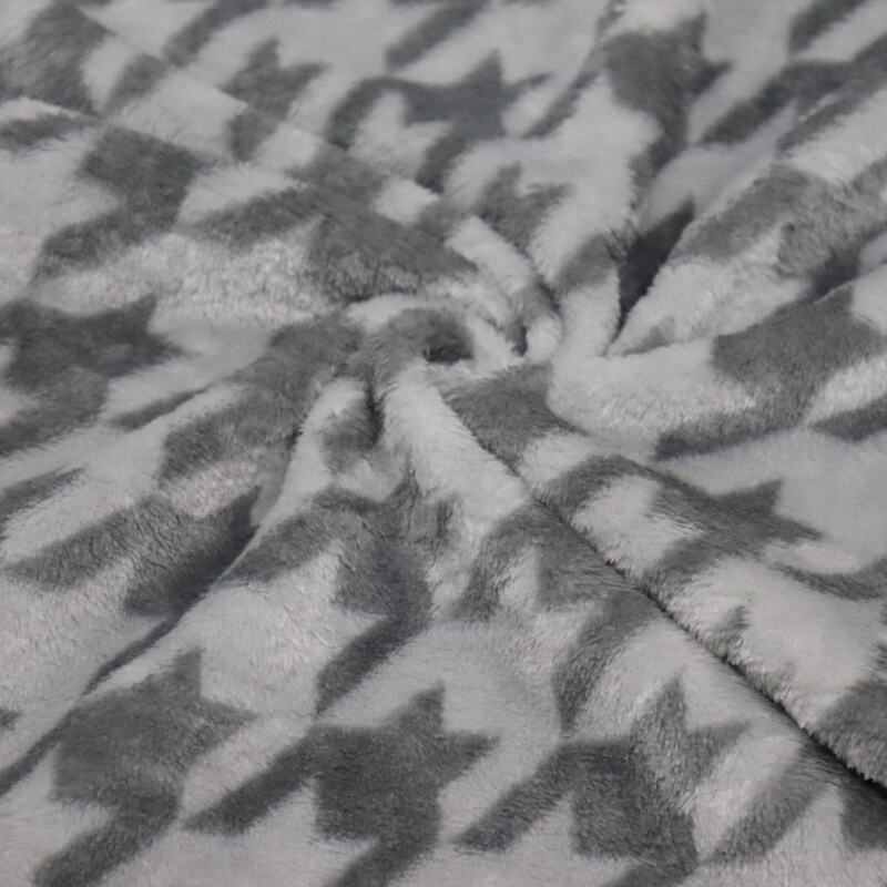 Pied De Poule Grey APrinting Flannel Fabric supplier