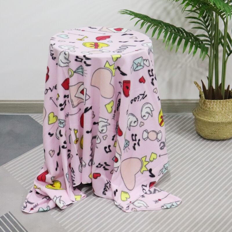 Love Elements Pattern Printing Polar Fleece Blanket supplier