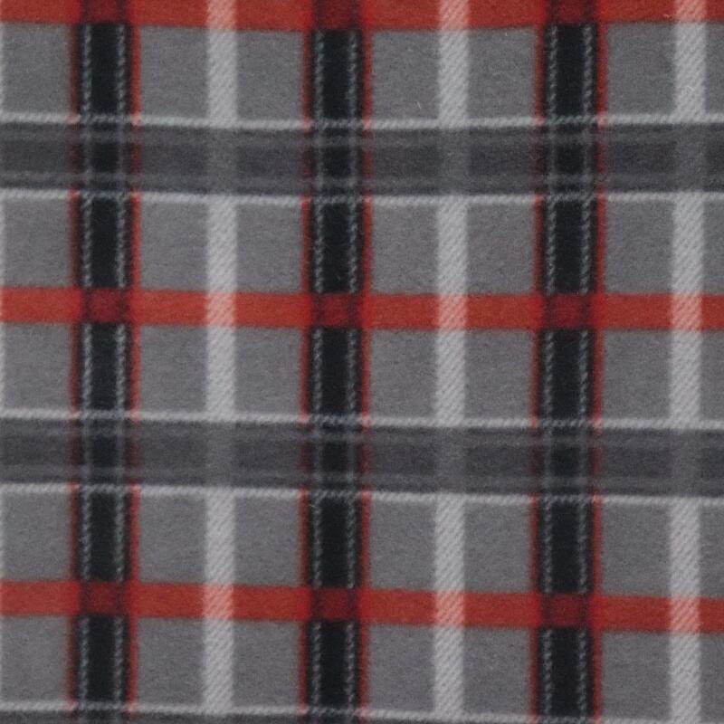 Black And Red Stripes Printing Polar Fleece Fabric factory